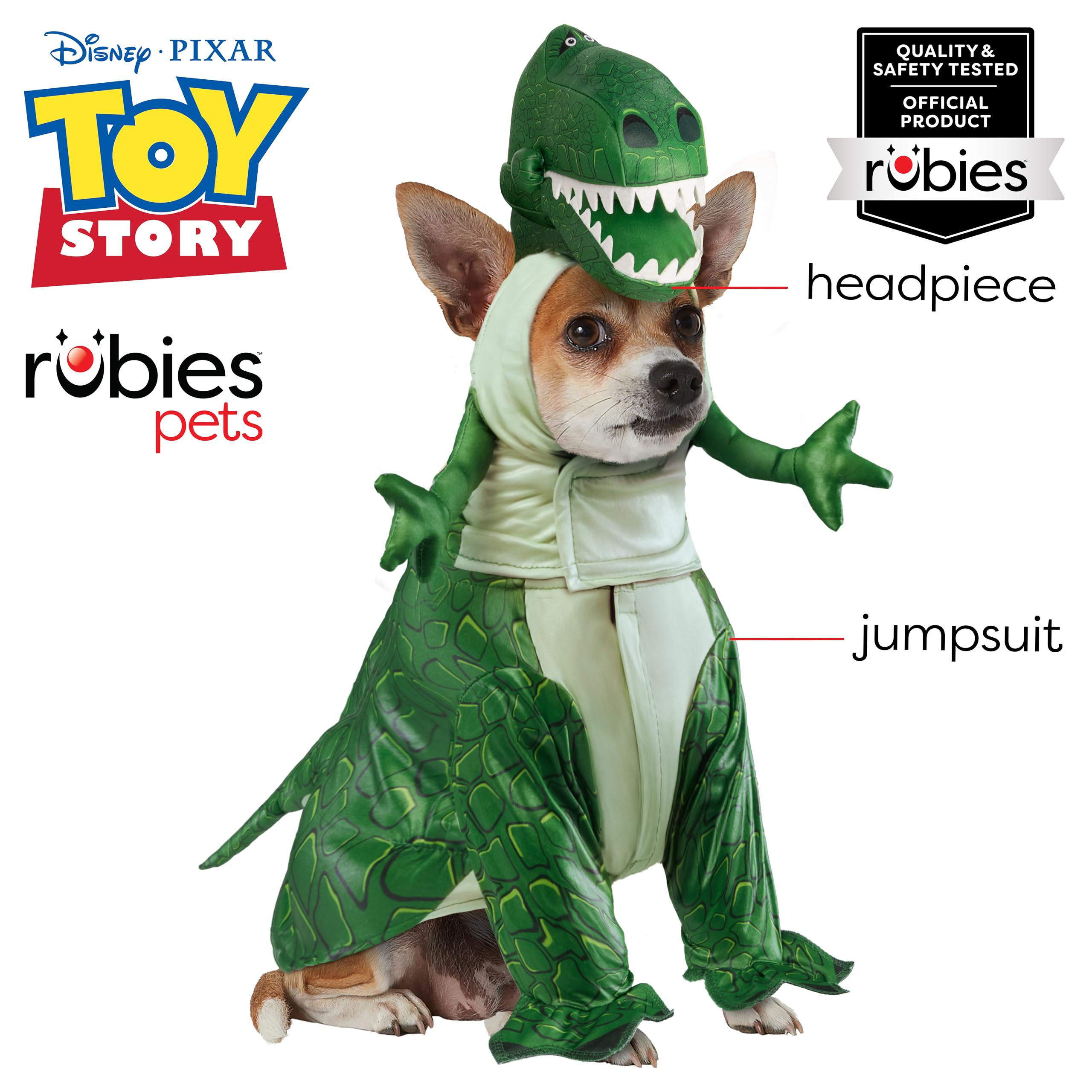 Rubies Rex profil avec queue pelucheuse pour une silhouette complète