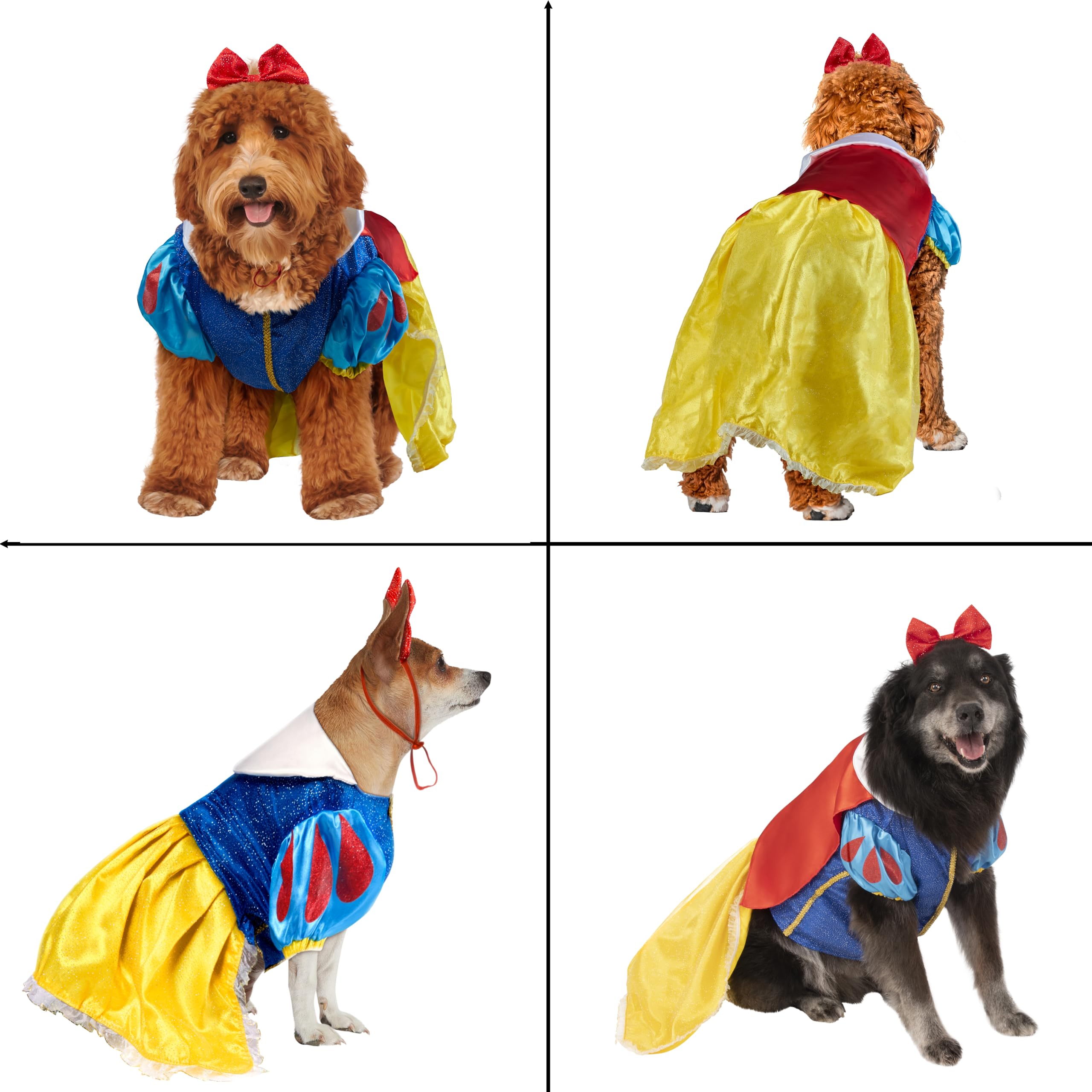 Rubies Snow White chien lors d’une fête, tenue festive et sûre