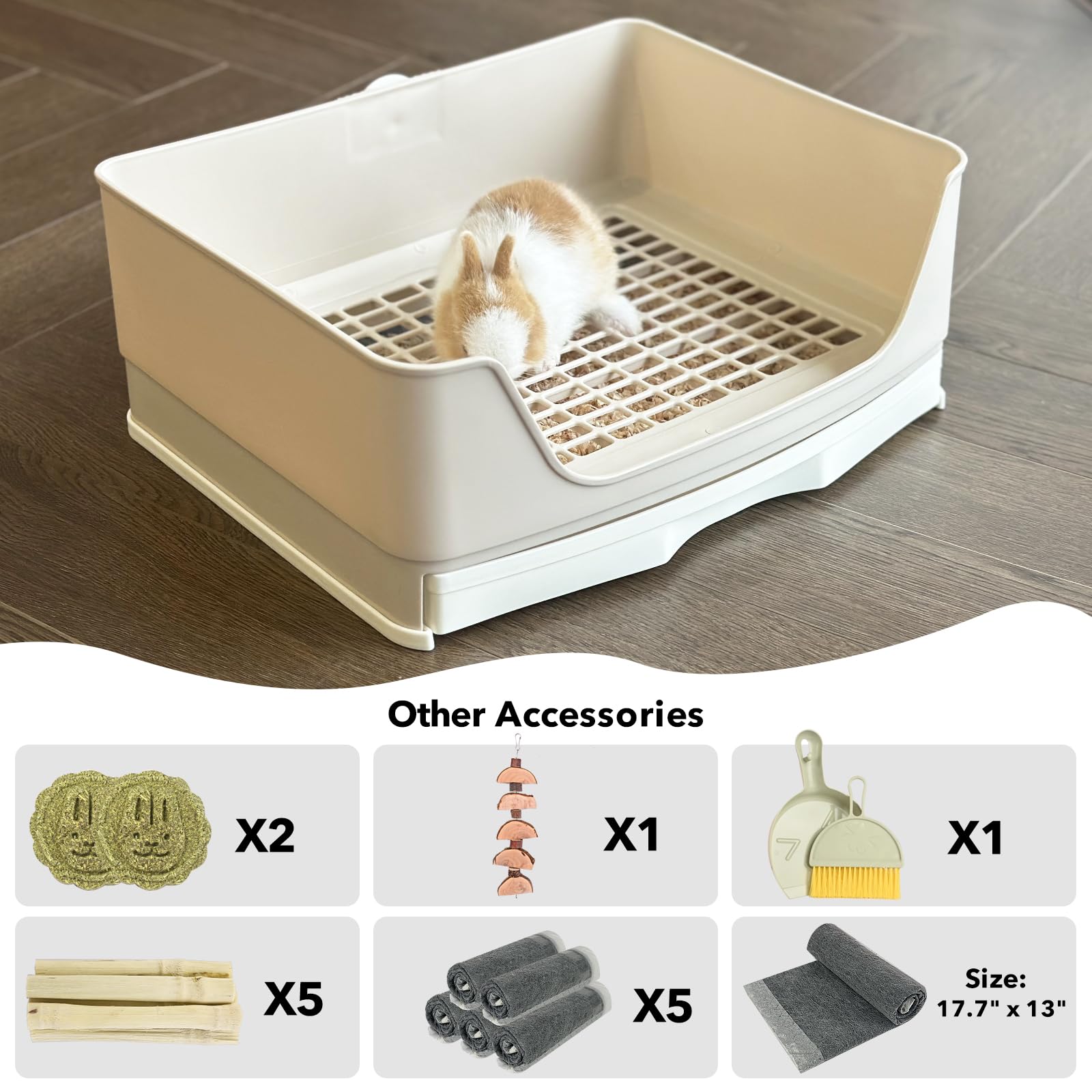 RUBYHOME gros plan sur la grille 12mm pour tri efficace des excréments