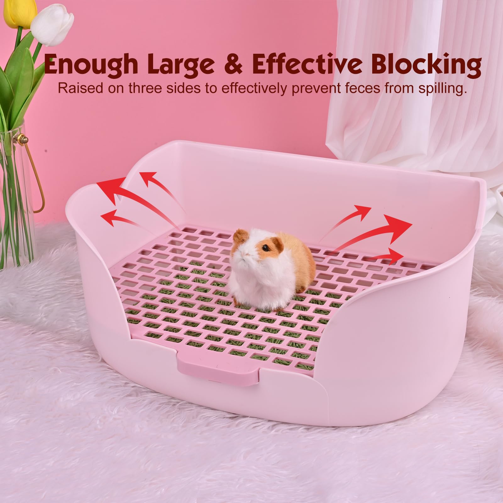 RUBYHOME bac en usage avec lapin montrant confort et espace suffisant