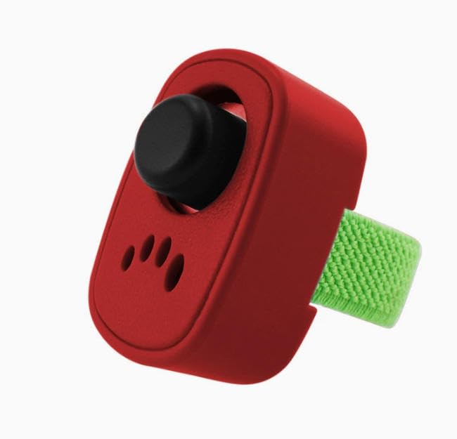 Ruconla cinq clickers disposés pour identifier couleurs et usages