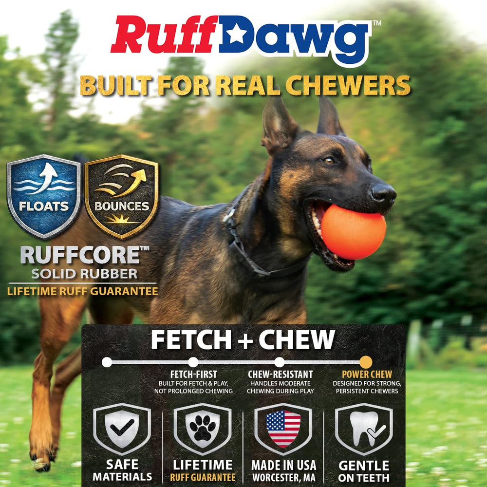 Ruff Dawg gros plan sur texture en caoutchouc, durable et antidéchirure
