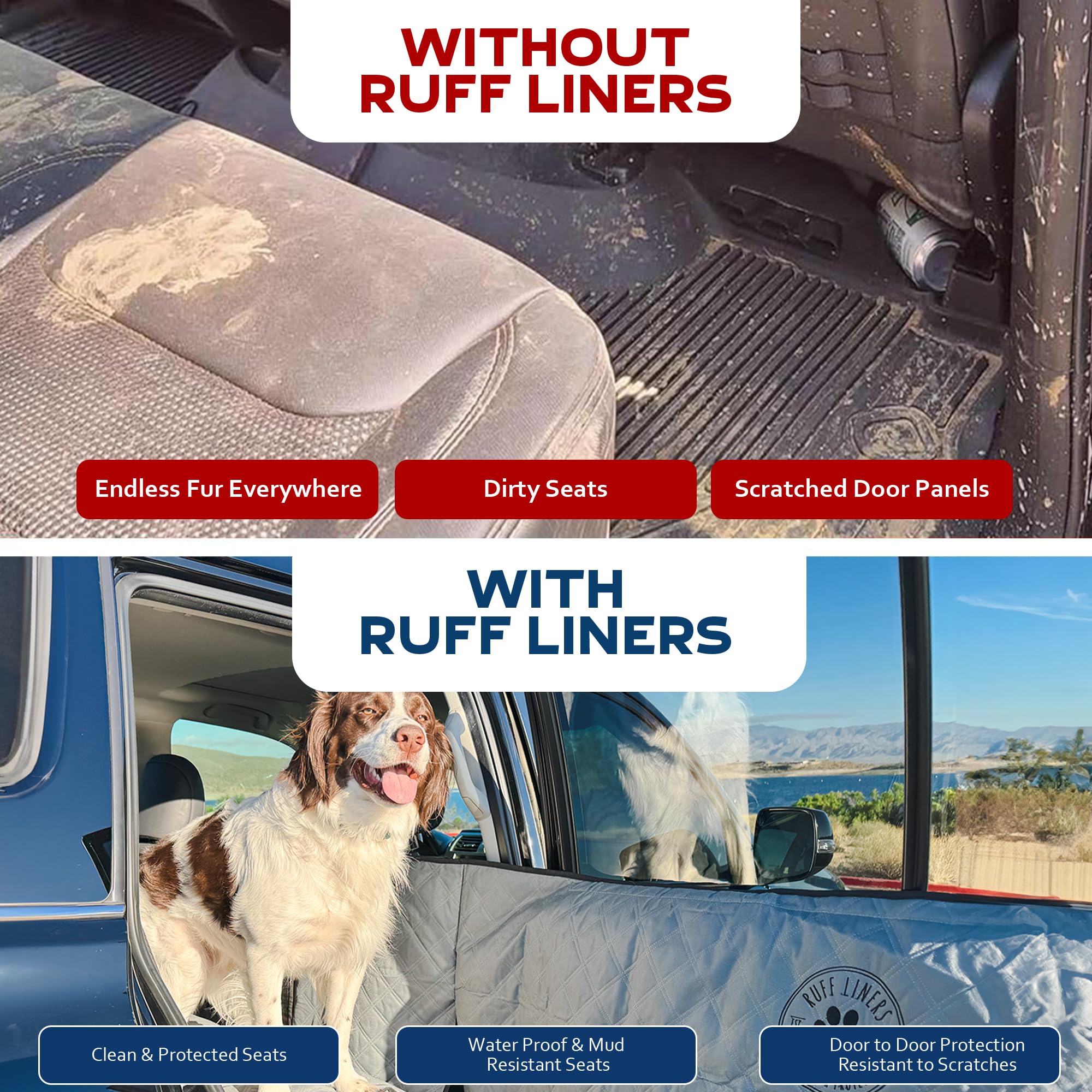 Ruff Liners détail protection de porte brevetée protégeant panneaux et bords