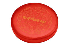 Ruffwear empaquetage avant du Camp Flyer montrant couleur rouge sumac et visibilité