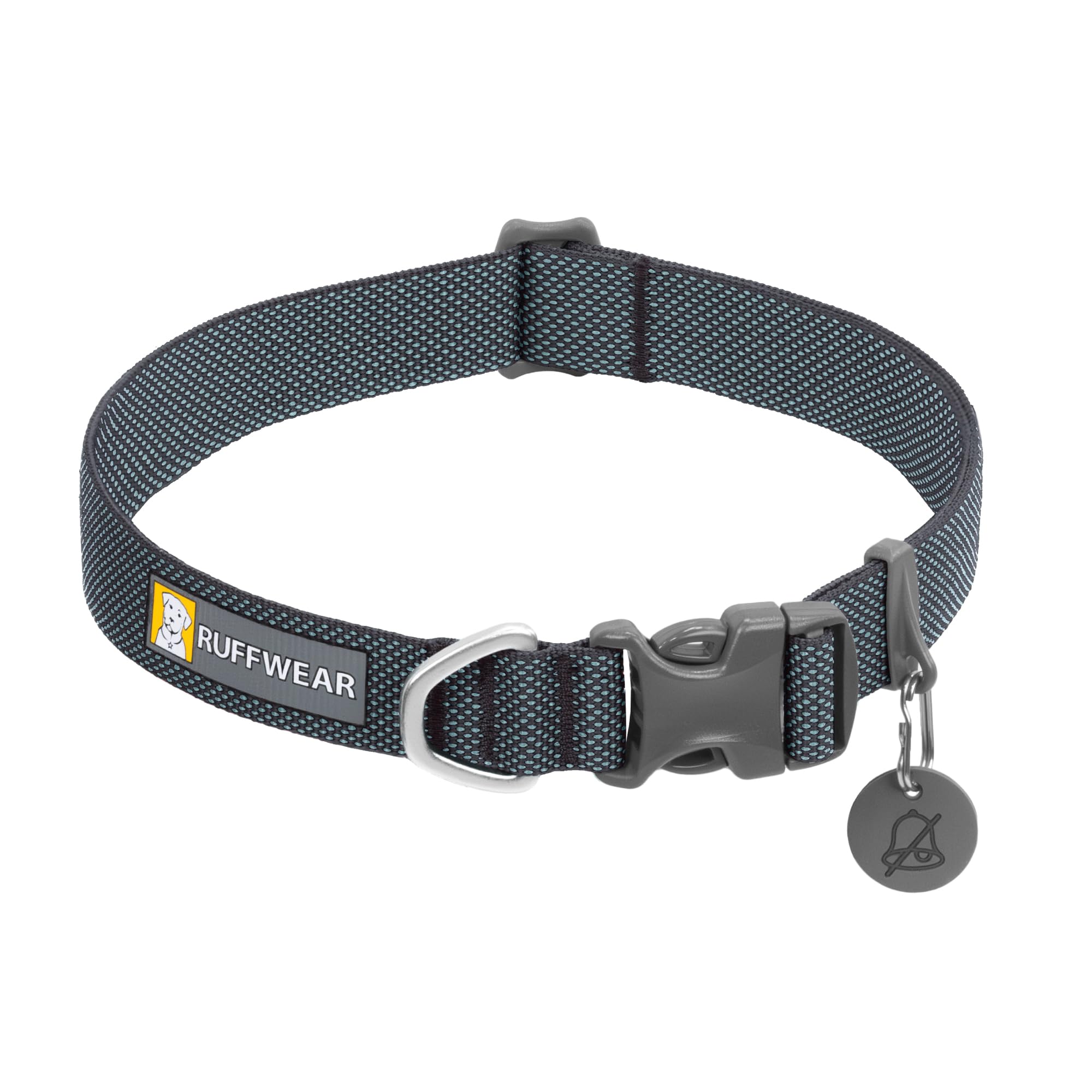 Ruffwear collier en vue frontale montrant le design léger et profil bas