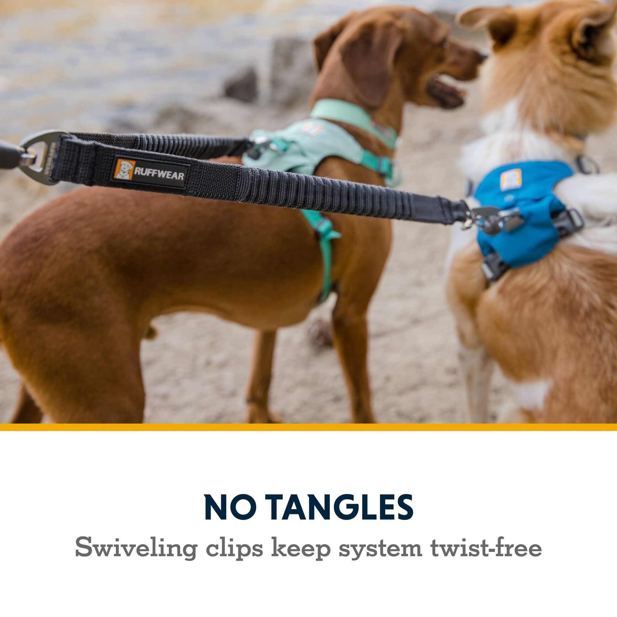 Ruffwear double track coupler texture du webbing Wavelength pour absorption des chocs