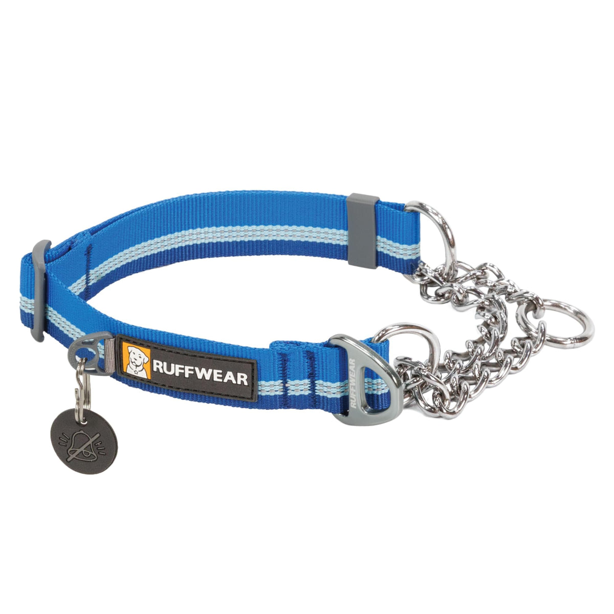 Ruffwear vue avant du collier Bleu Pool montrant maintien et design