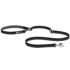Ruffwear vue avant de la laisse Basalt Gray montrant la longueur réglable