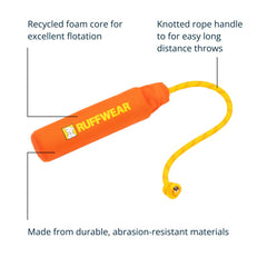 Ruffwear Lunker coupe montrant le noyau en mousse recyclée flottante et durable