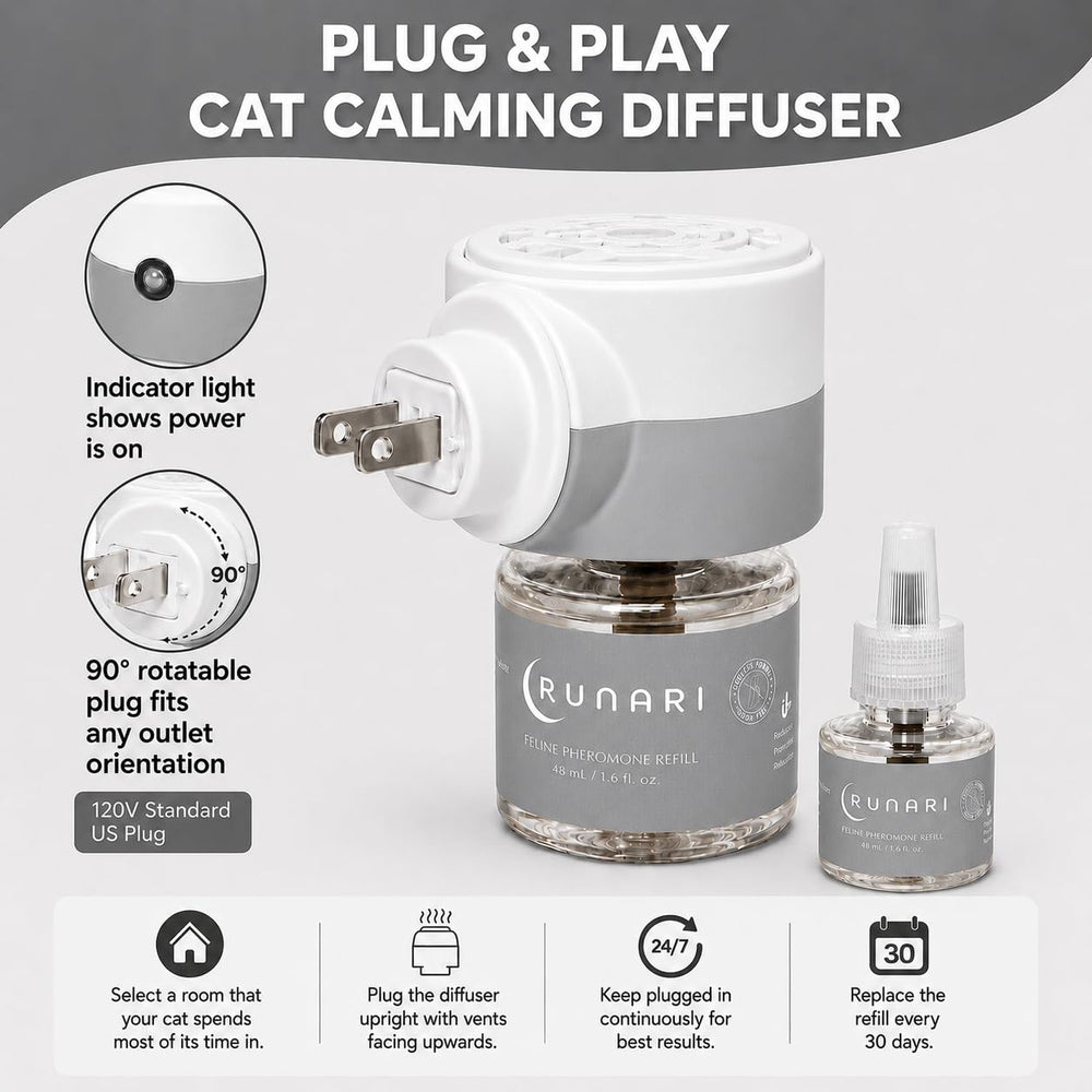 RUNARI recharge goutte détail illustrant liquide diffusant et longue durée