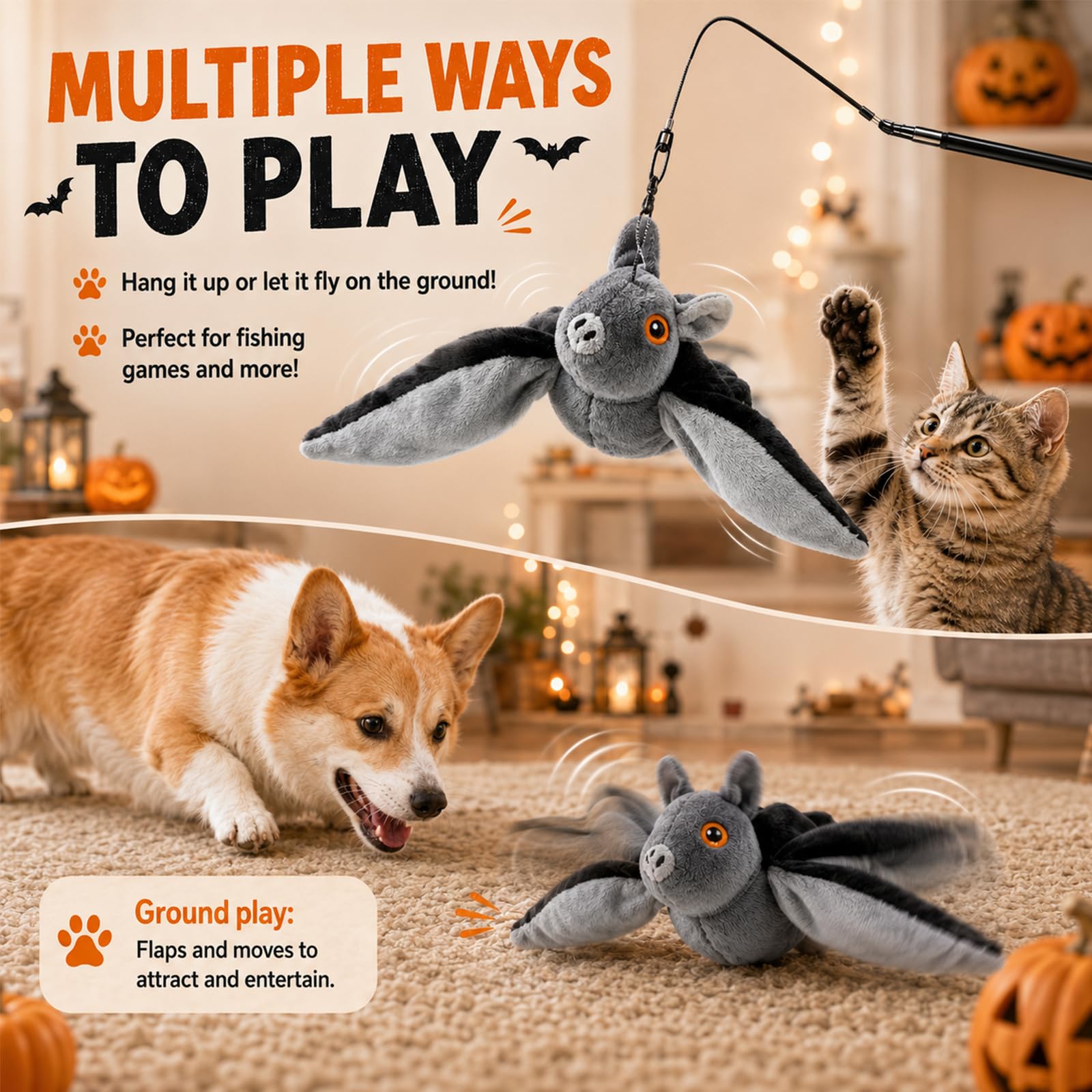 RunBuxd Flying Bat packaging avec câble USB et boucle d'attache inclus pour l'utilisation