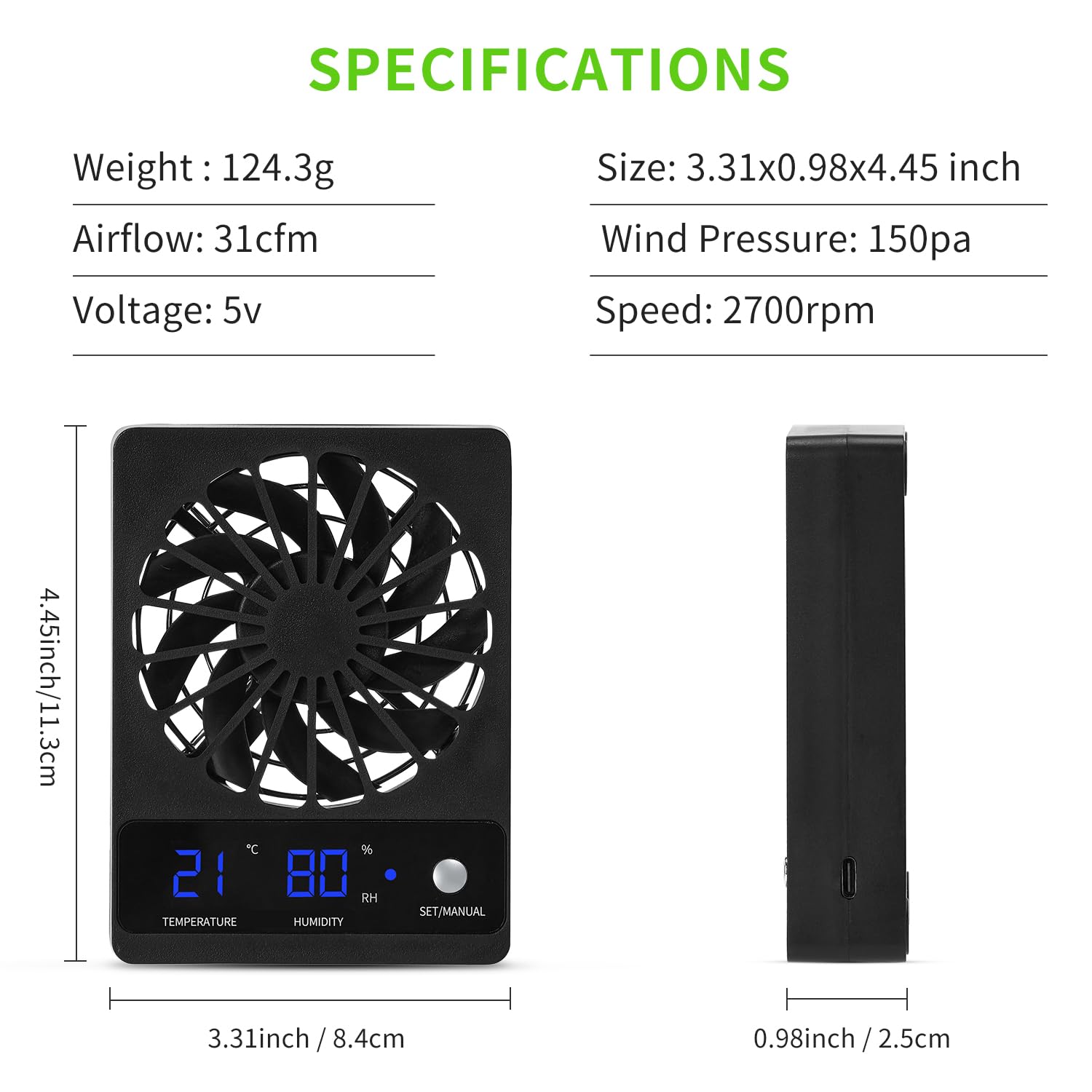 RUNWUSHENG ventilateur installé dans terrarium, maintien d'air sain pour reptiles