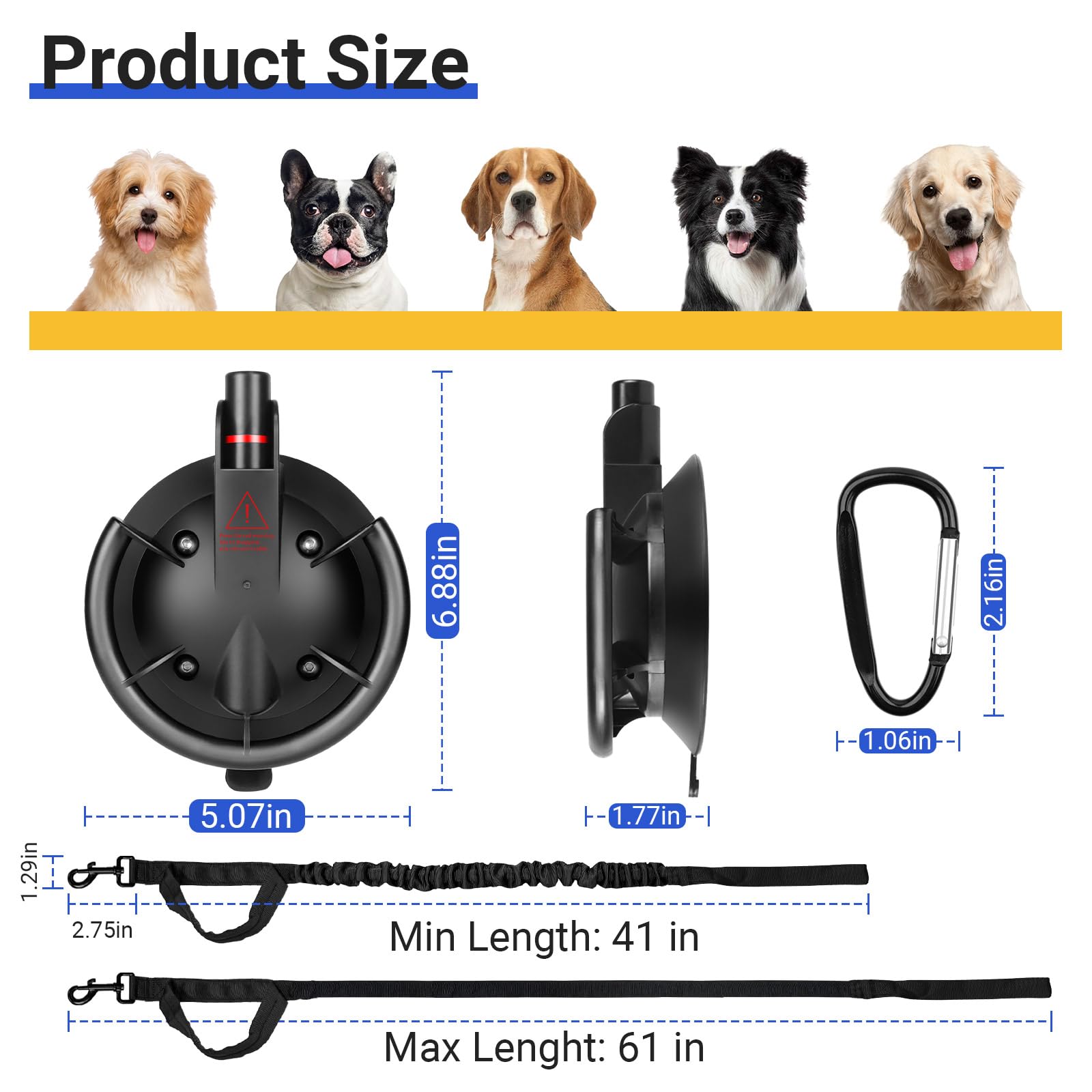 Ruppence ventouse en usage dans douche facilitant le bain du chien