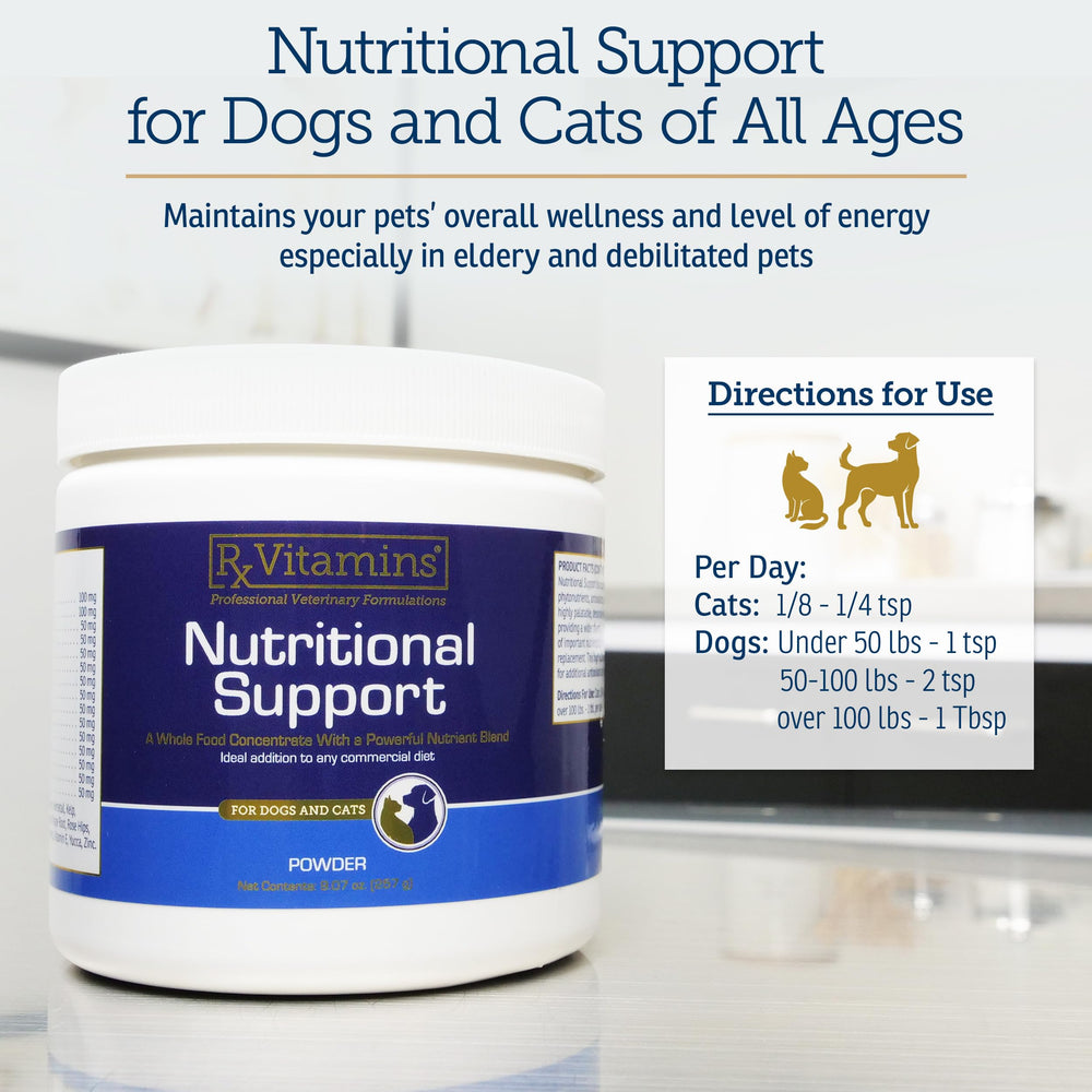 Rx Vitamins pot ouvert et tableau des nutriments pour transparence produit