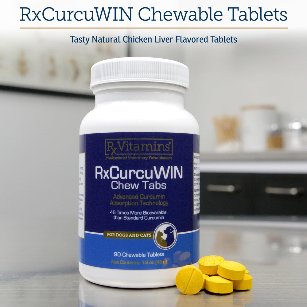 Étiquette Rx Vitamins CurcuWIN détaillant ingrédients et biodisponibilité