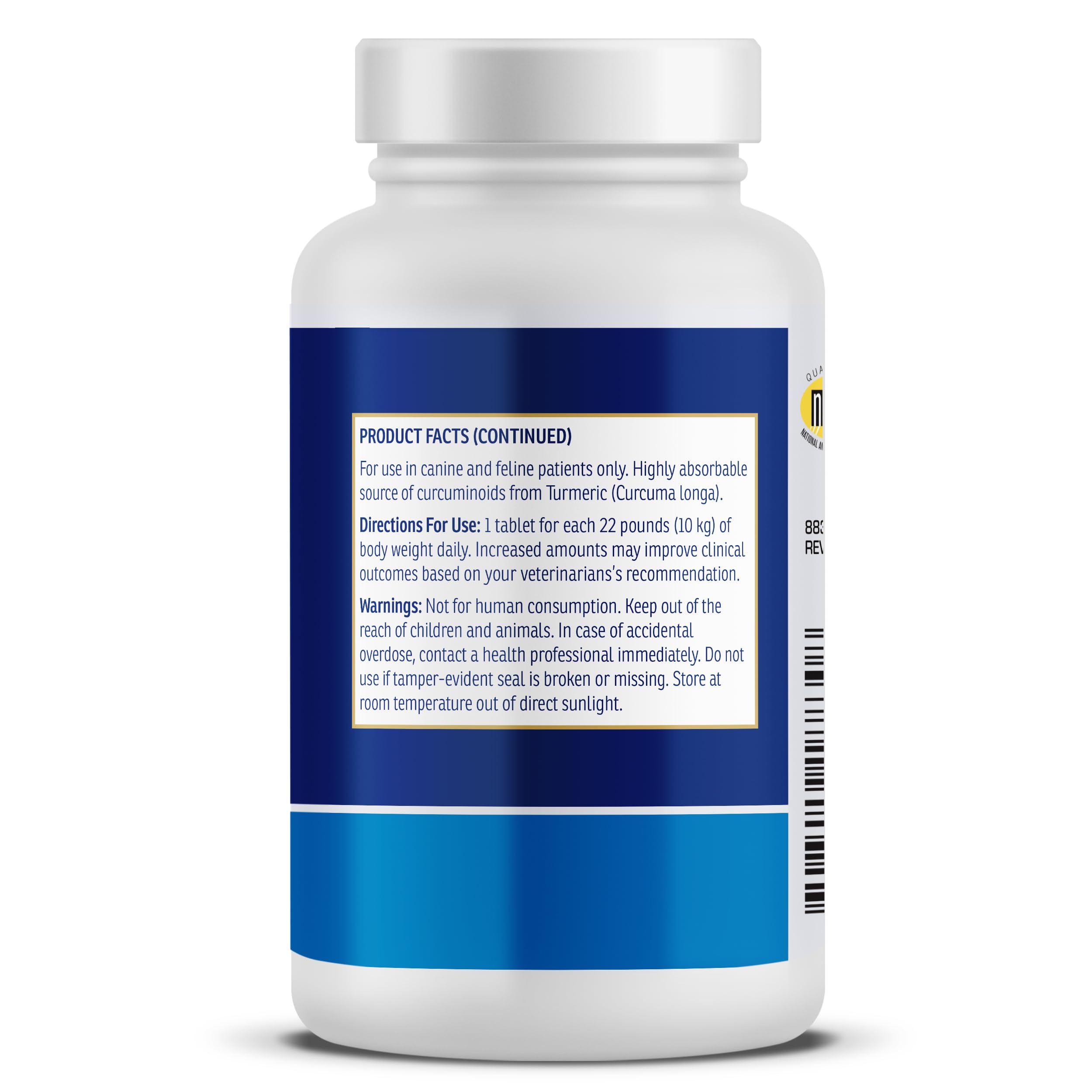 Vétérinaire tenant Rx Vitamins CurcuWIN expliquant posologie et conseils