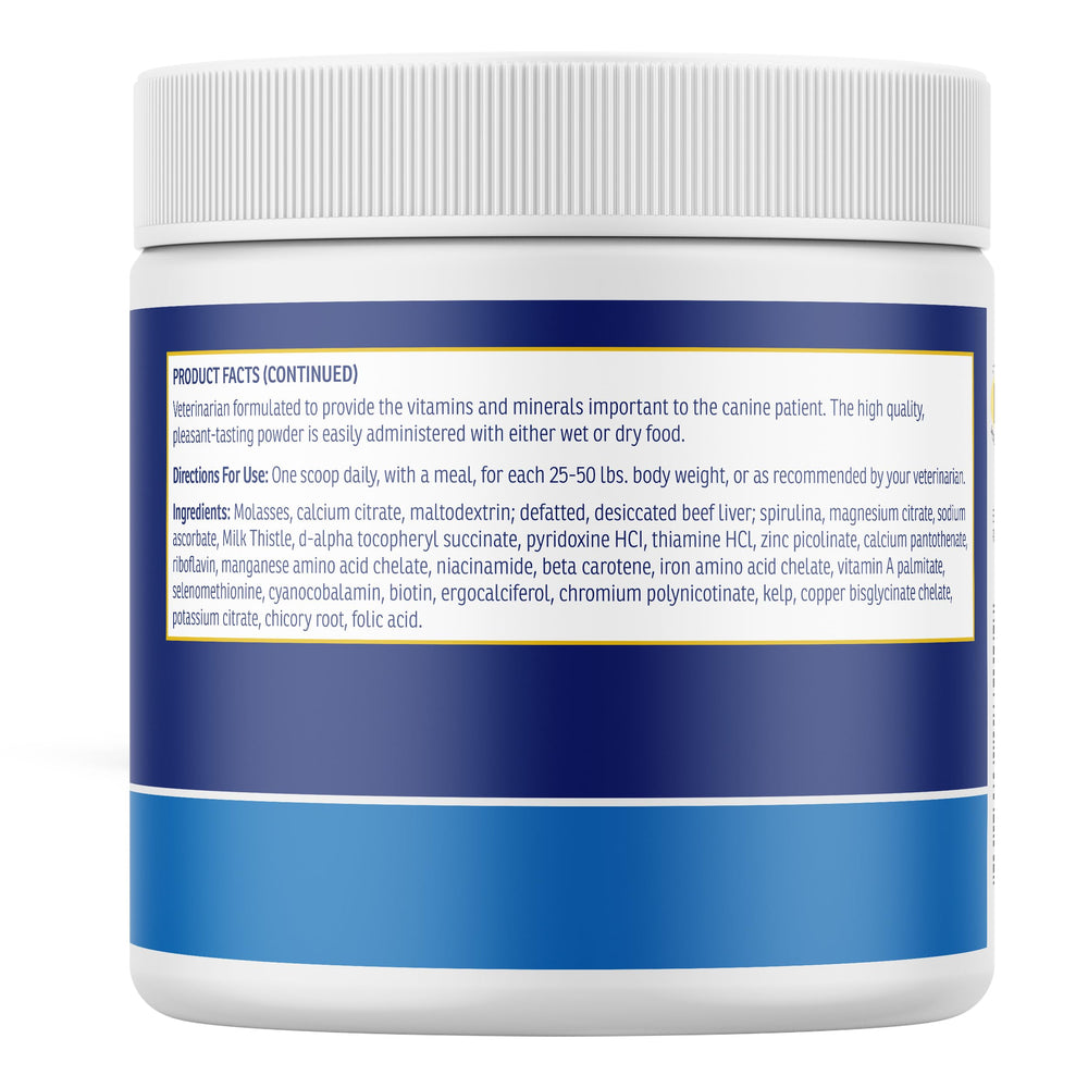 Rx Vitamins chien mangeant le topper, favorise appétit et adhérence