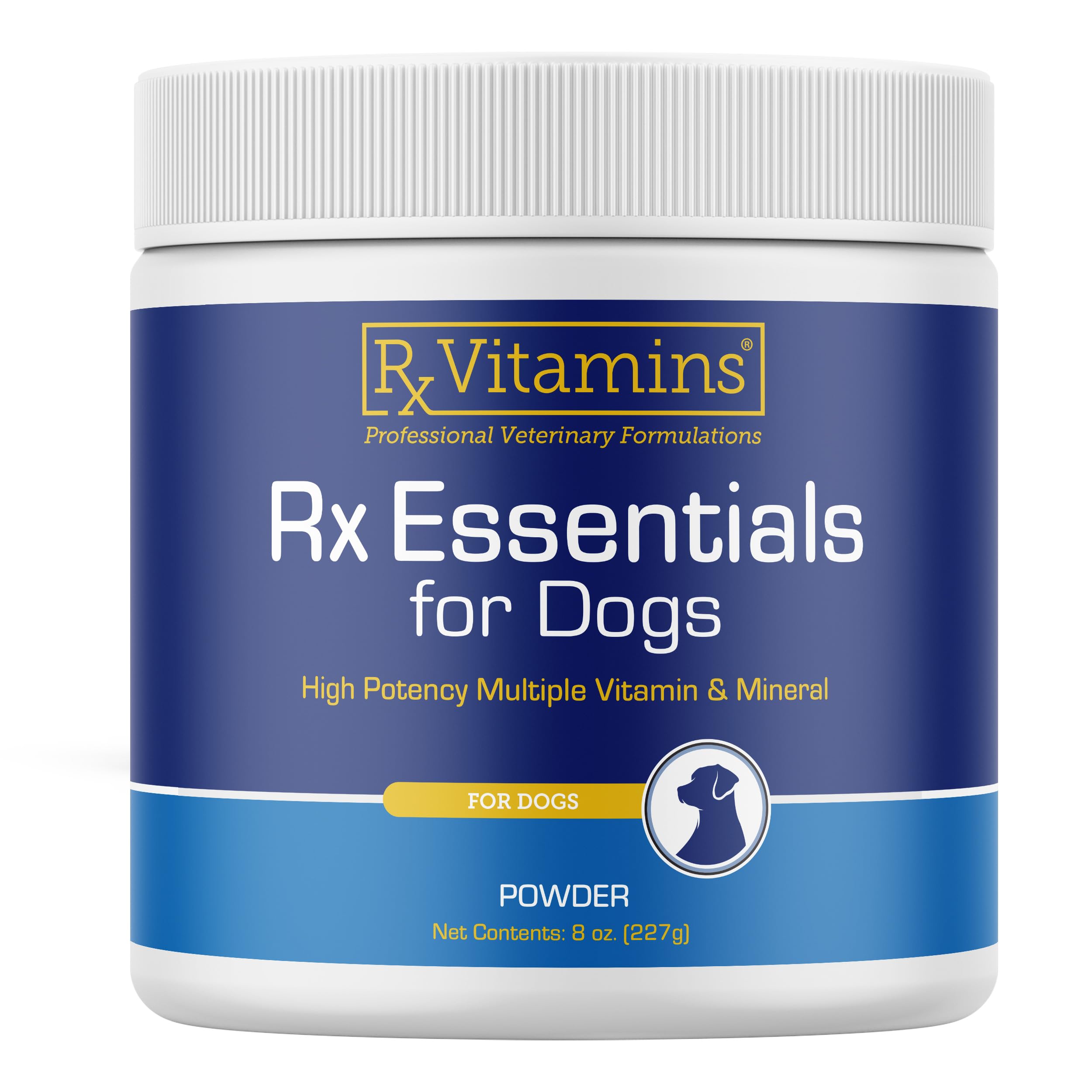 Rx Vitamins emballage avant montrant le complément quotidien et rassurant
