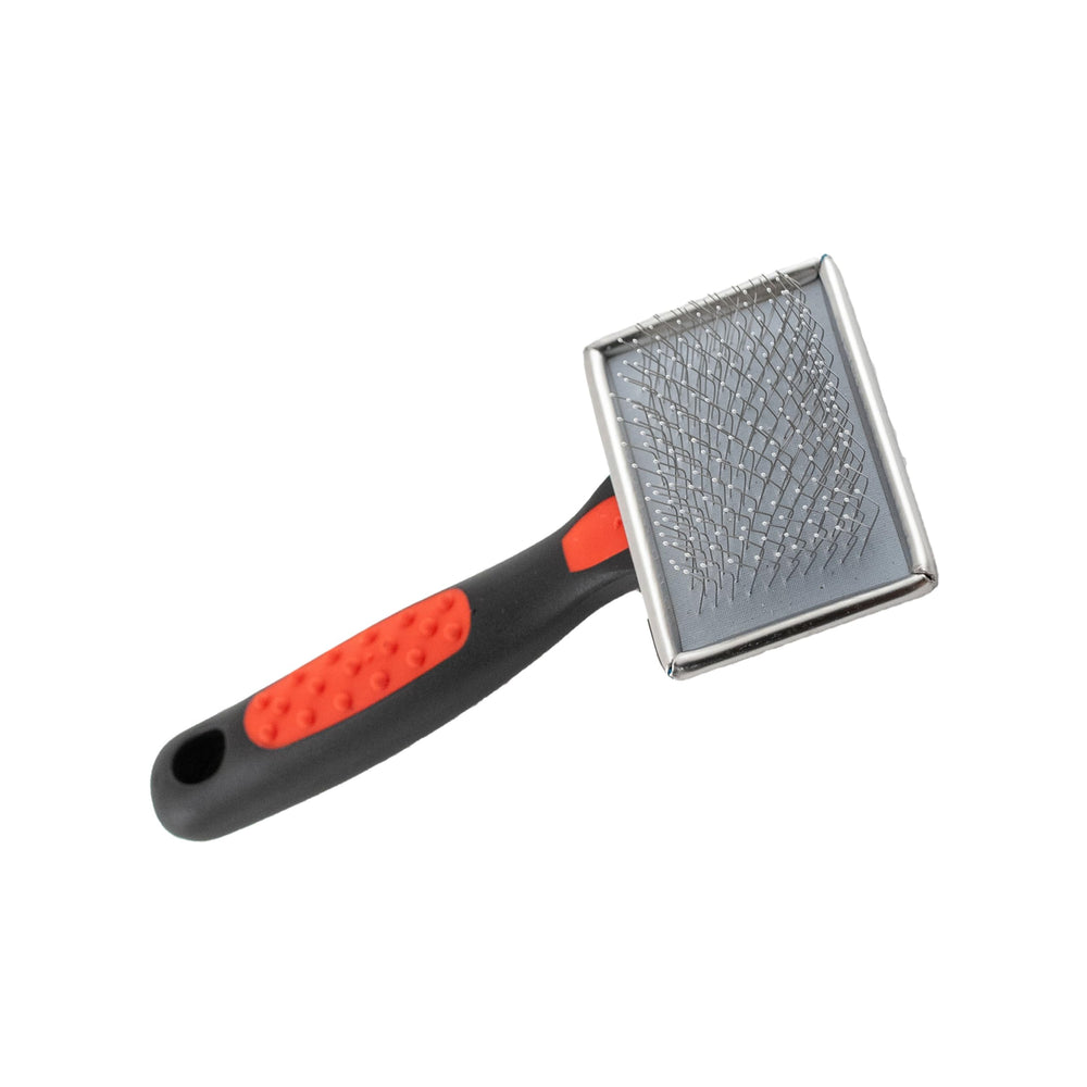 RYAN'S PET SUPPLIES brosse face avant montrant tête plate et coins arrondis pour douceur