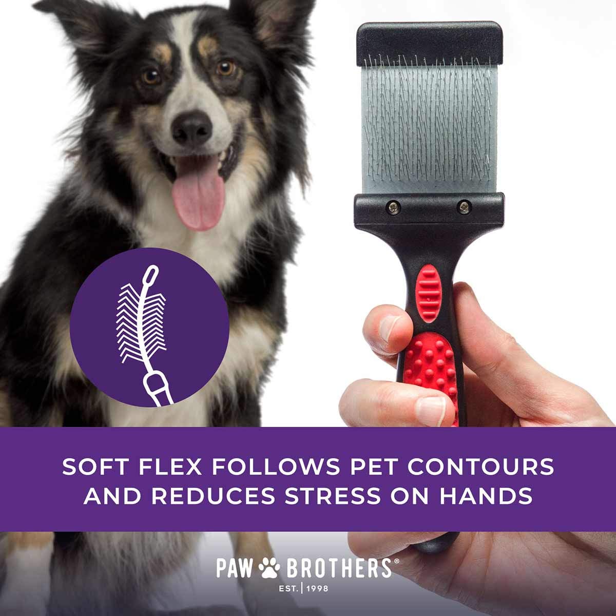 RYAN'S PET SUPPLIES brosse en usage sur chien réduit nœuds et poils morts