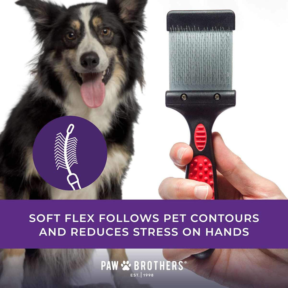 RYAN'S PET SUPPLIES brosse en usage sur chien réduit nœuds et poils morts