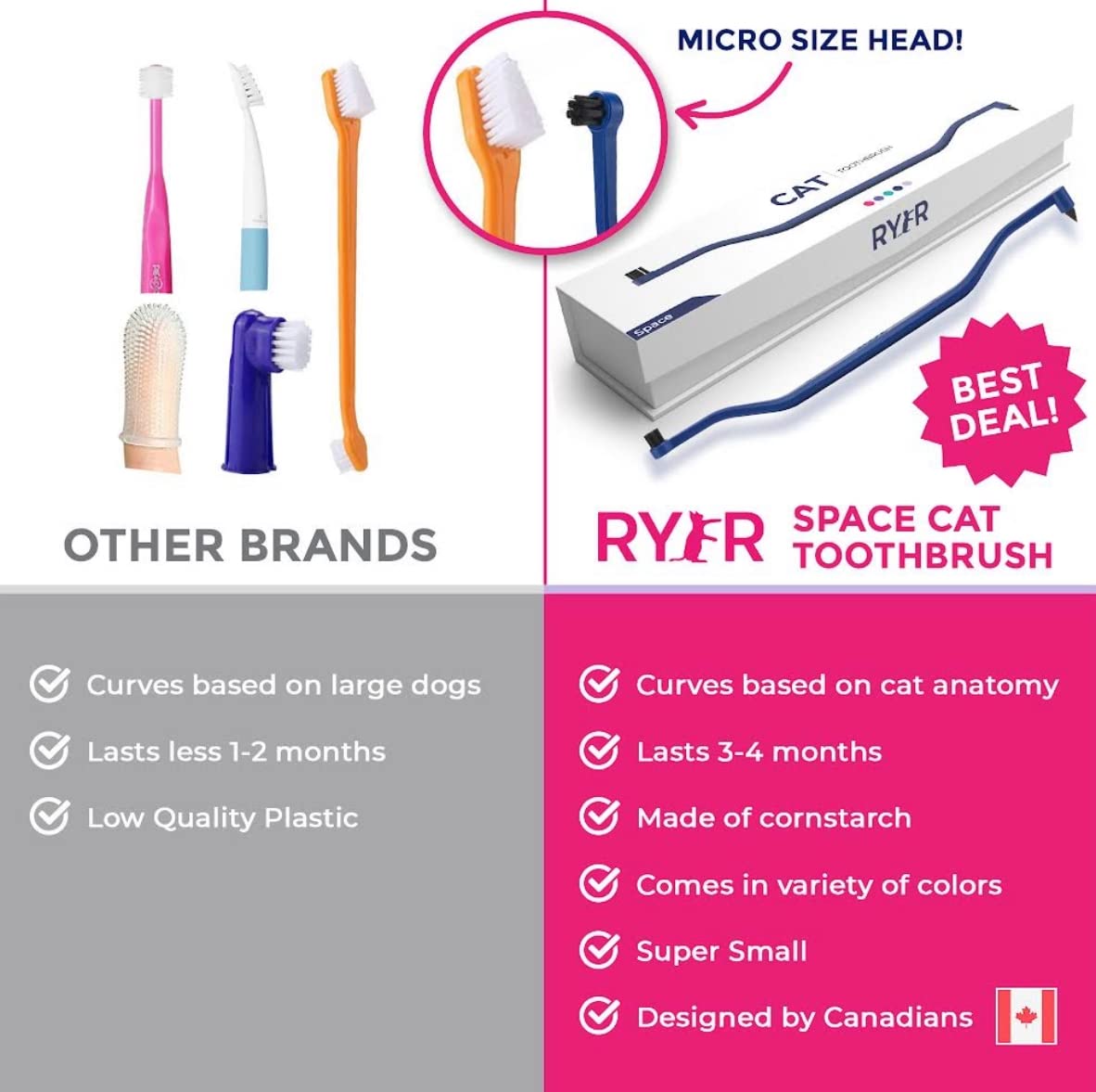 RYERCAT comparaison taille avec pièce pour visualiser l’échelle et l’ajustement