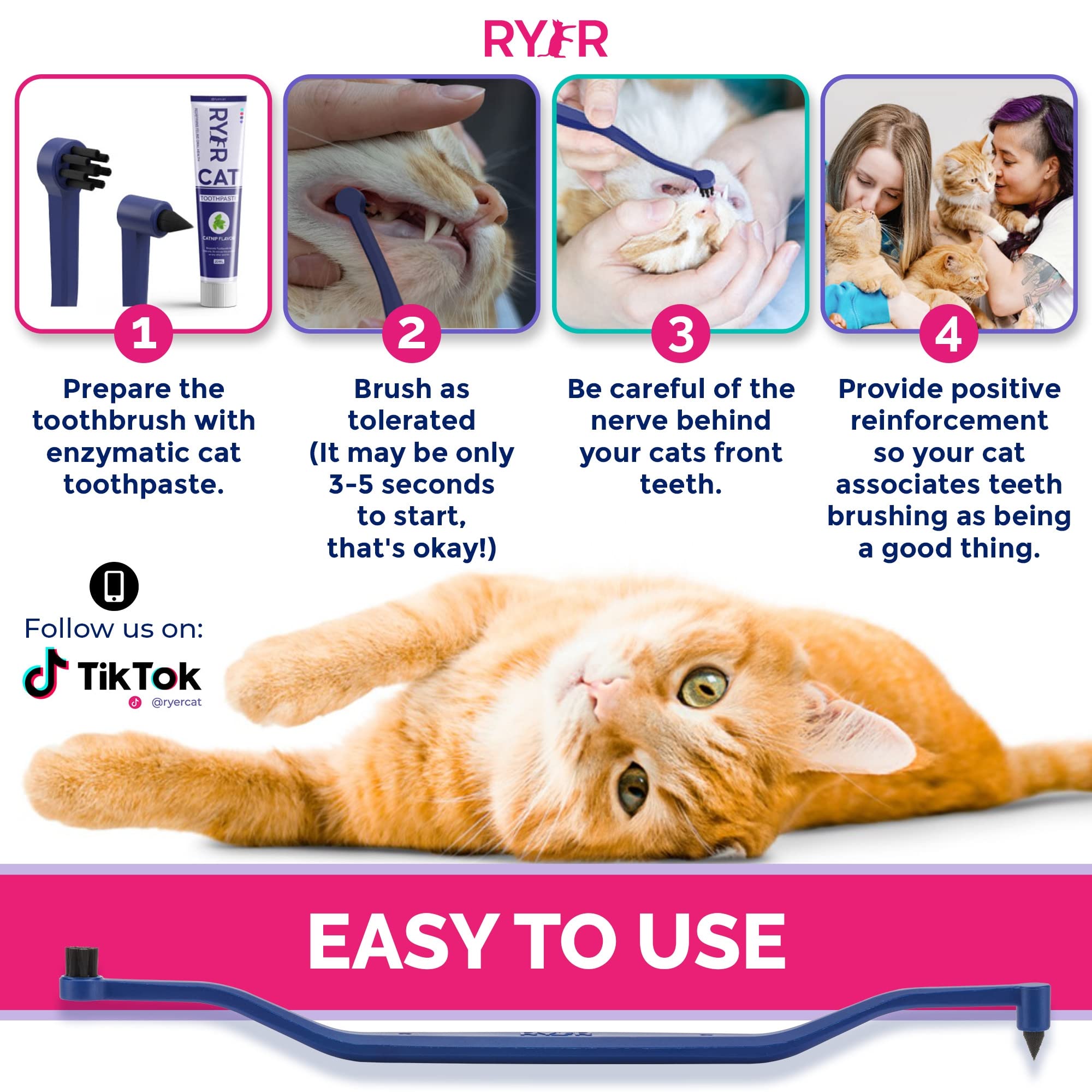 RYERCAT gros plan tête 8 mm illustrant précision pour petites mâchoires