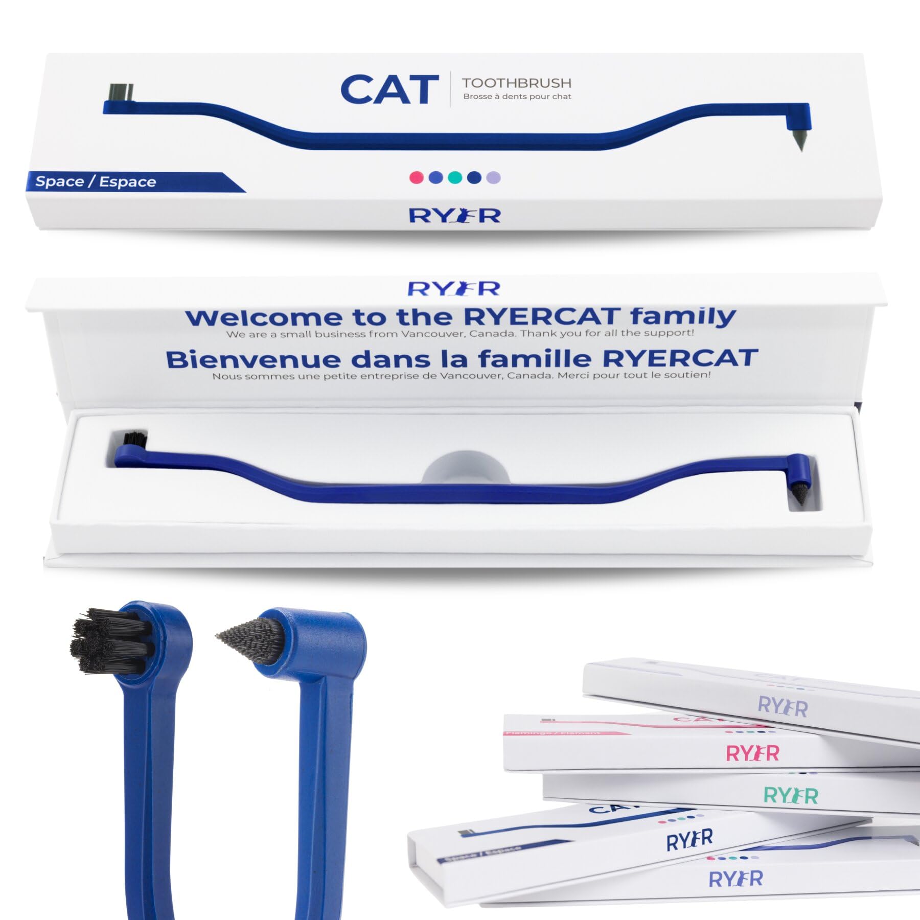 RYERCAT vue frontale du packaging montrant design et couleurs, utile pour choix