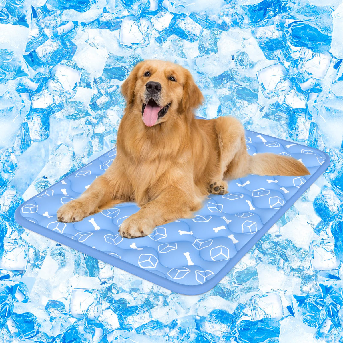 Rywell visage avant du tapis océan bleu, rafraîchissement durable visible