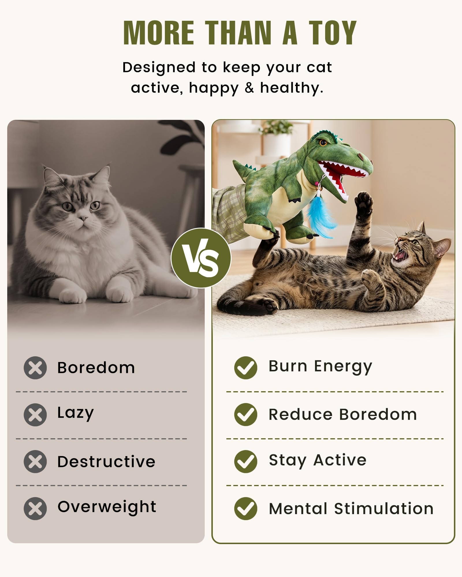 RZPTL détail intérieur crinkle offrant son de froissement attrayant pour chat