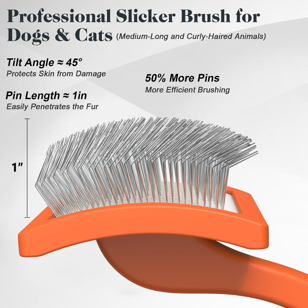 Saccison brosse détail picots extra-longs pour atteindre le sous-poil