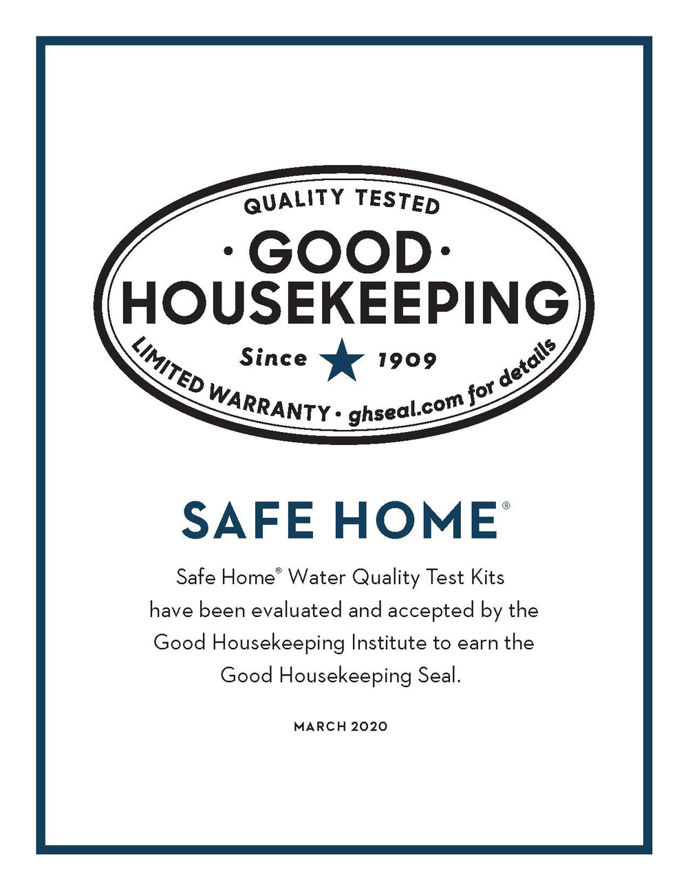 Safe Home étiquette certification prouve validation par laboratoires tiers