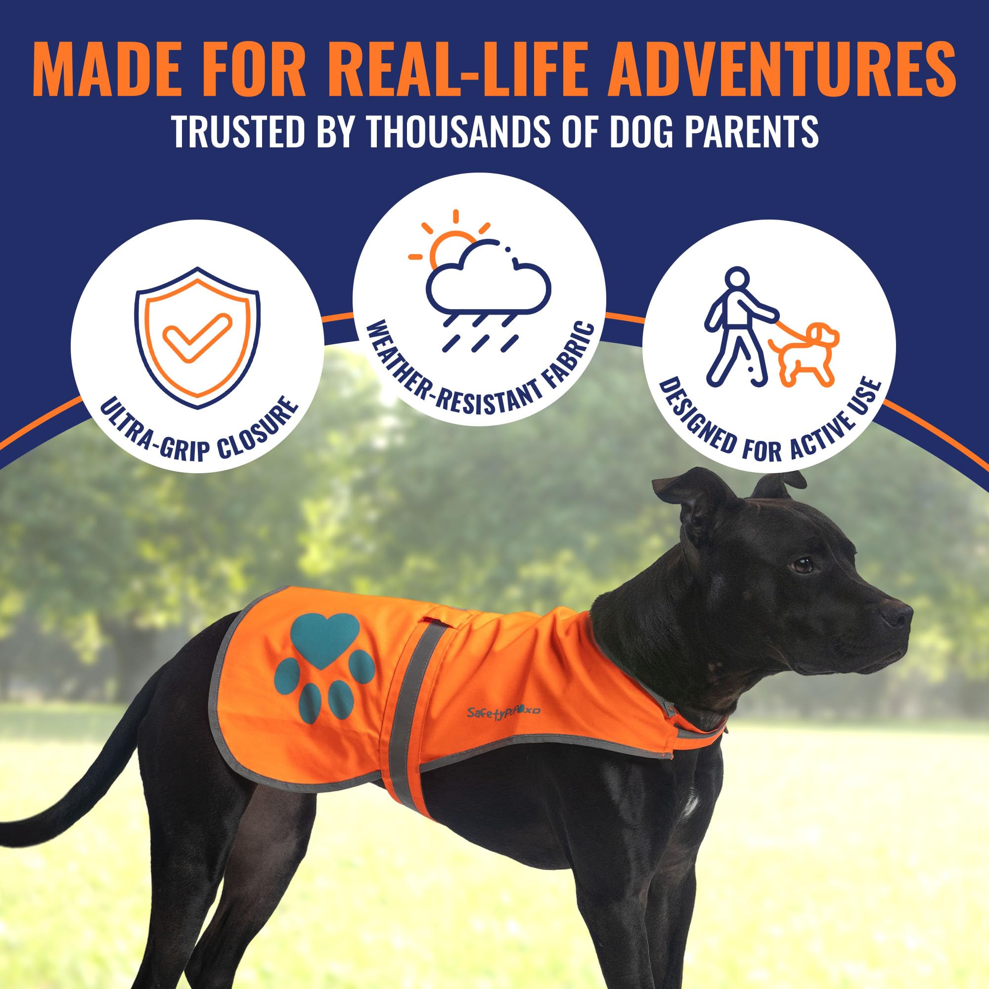 SafetyPUP XD bande réfléchissante brillante améliorant la visibilité nocturne
