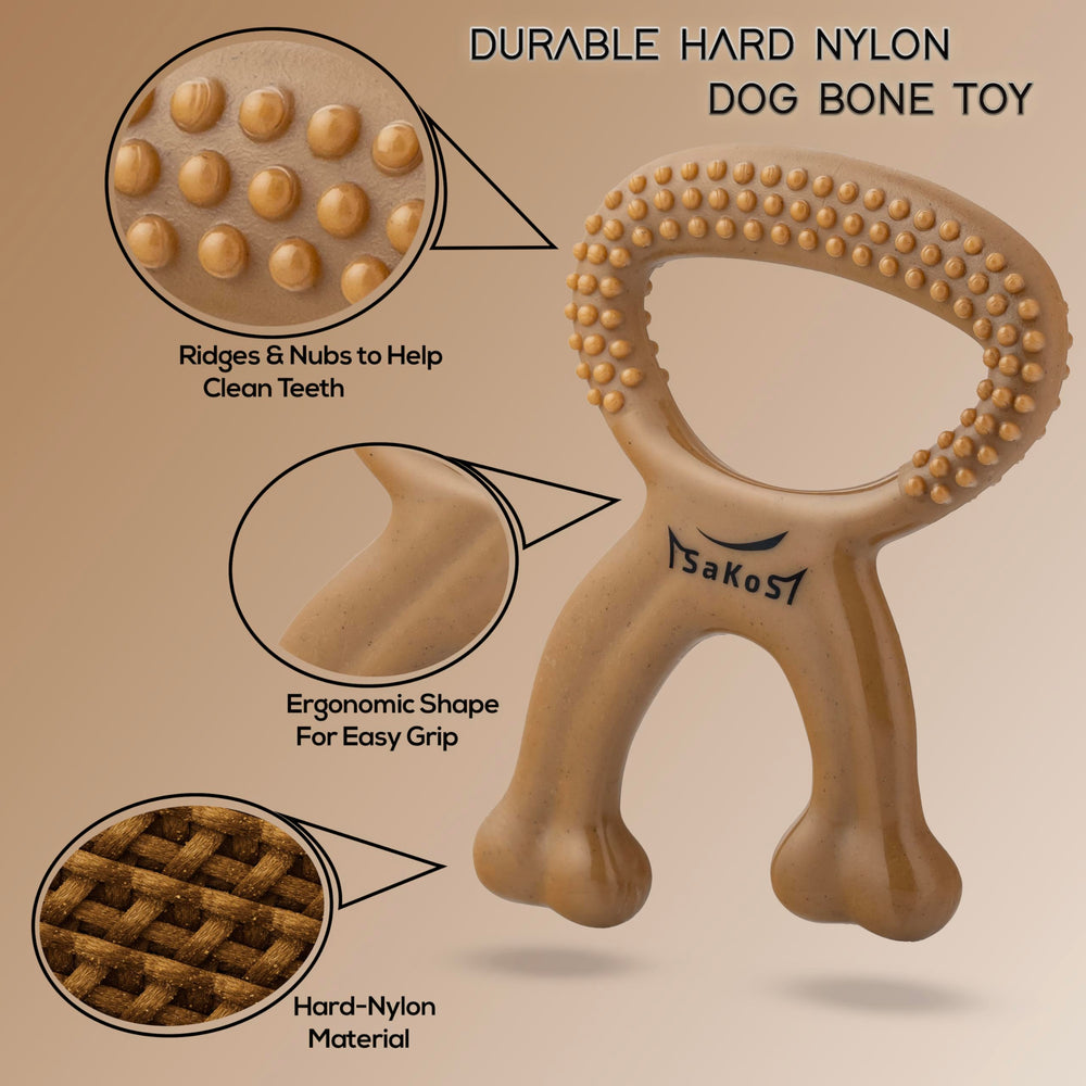 SAKOS Chew Buddy gros plan de la texture pour nettoyage des dents