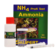 Salifert emballage AMPT montrant contenu et précision pour tests d'ammoniaque