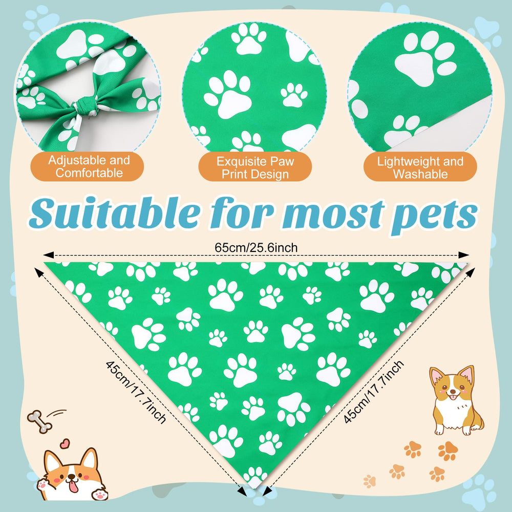 Sanwuta bandana motif patte visible ajout festif sur chien