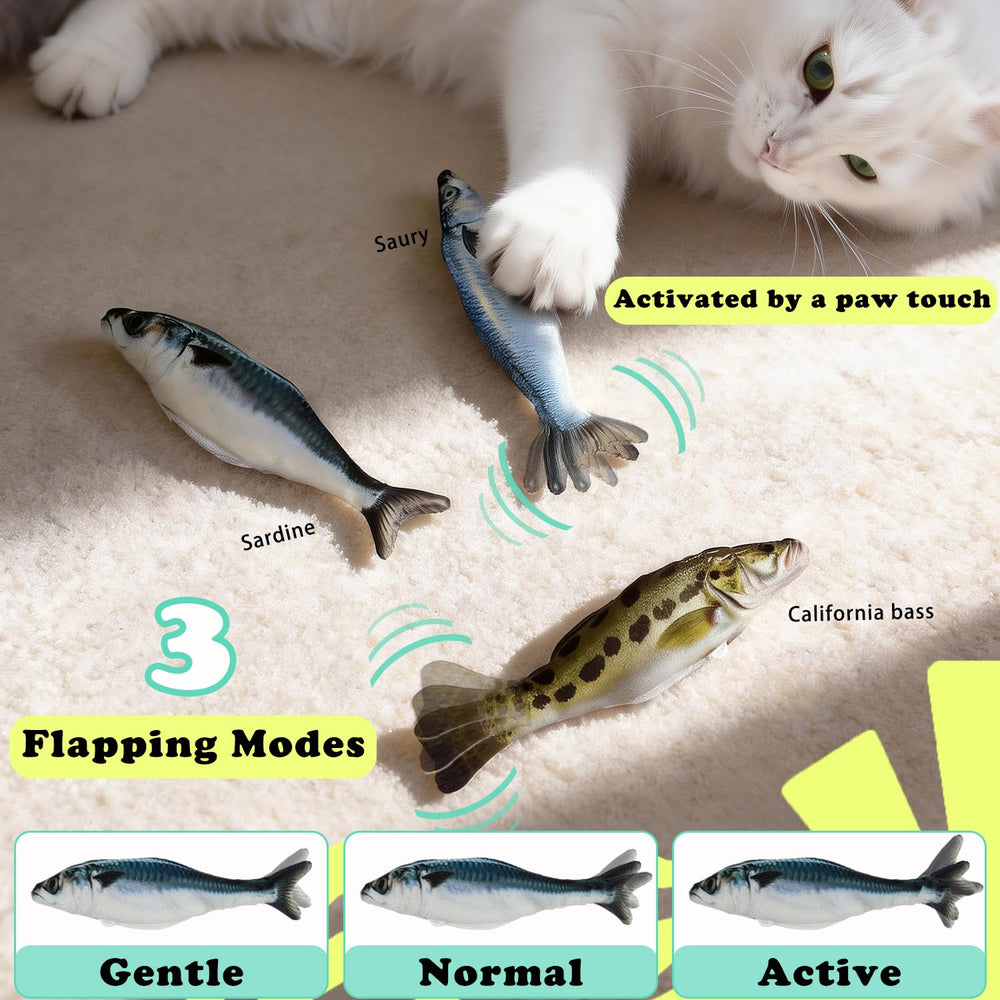 Satauko poisson réaliste vu de face montrant la finition peluche résistante