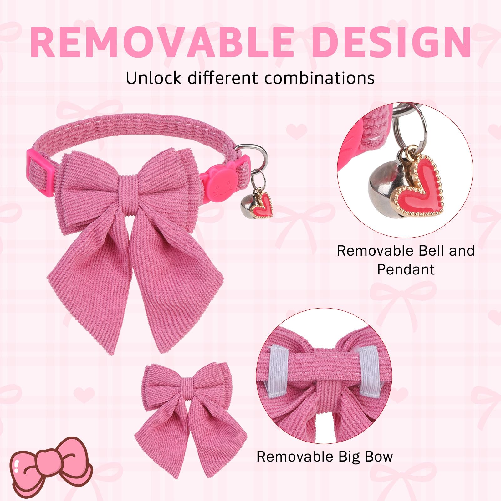 SCENEREAL nœud papillon amovible gros plan pour personnaliser le style