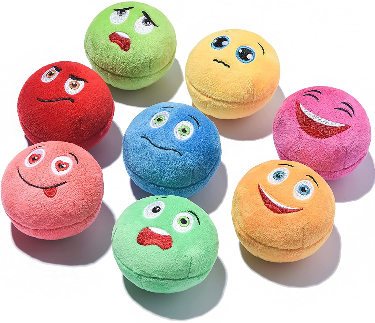 SCHITEC pack avant montrant 8 balles colorées pour jeu et distraction