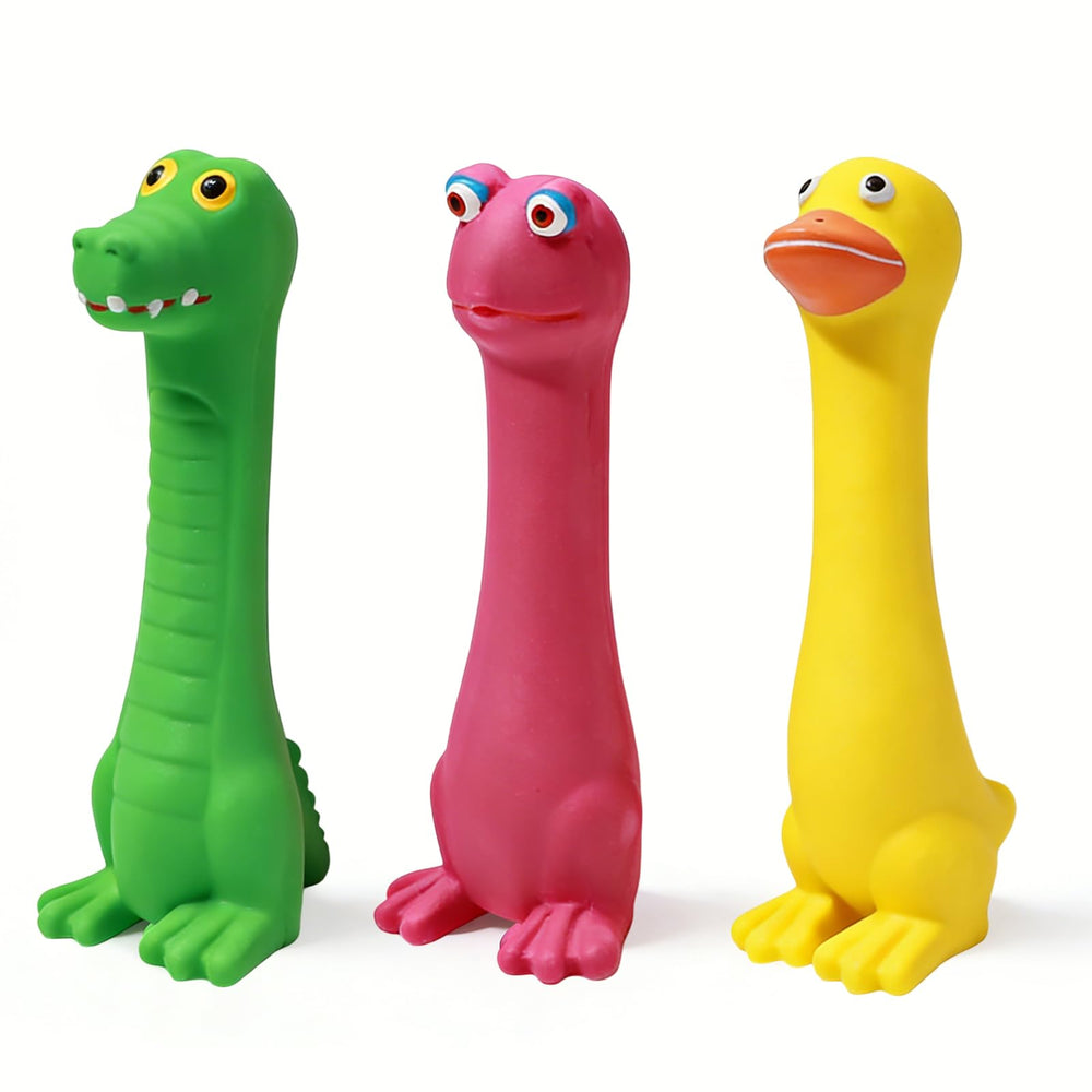 SCHITEC girafe vue de face, jouet siffleur attractif pour stimulation
