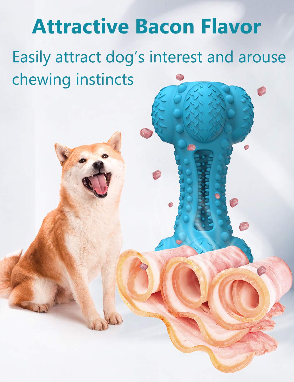 SCHITEC os squeaky et ingrédients parfum bacon montrant attractivité sensorielle pour chien