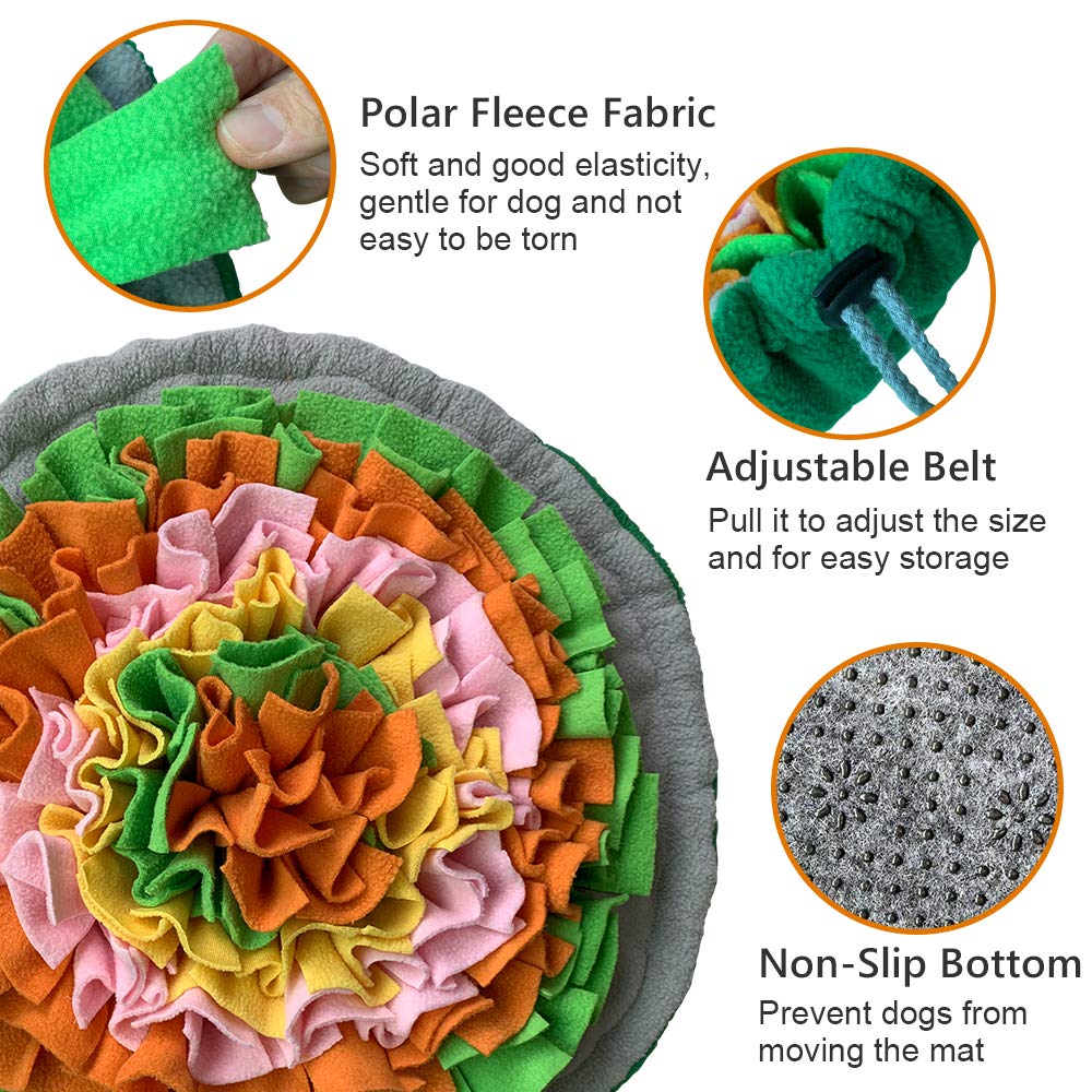 SCHITEC tapis en usage avec croquettes montrant fonction mangeoire lente