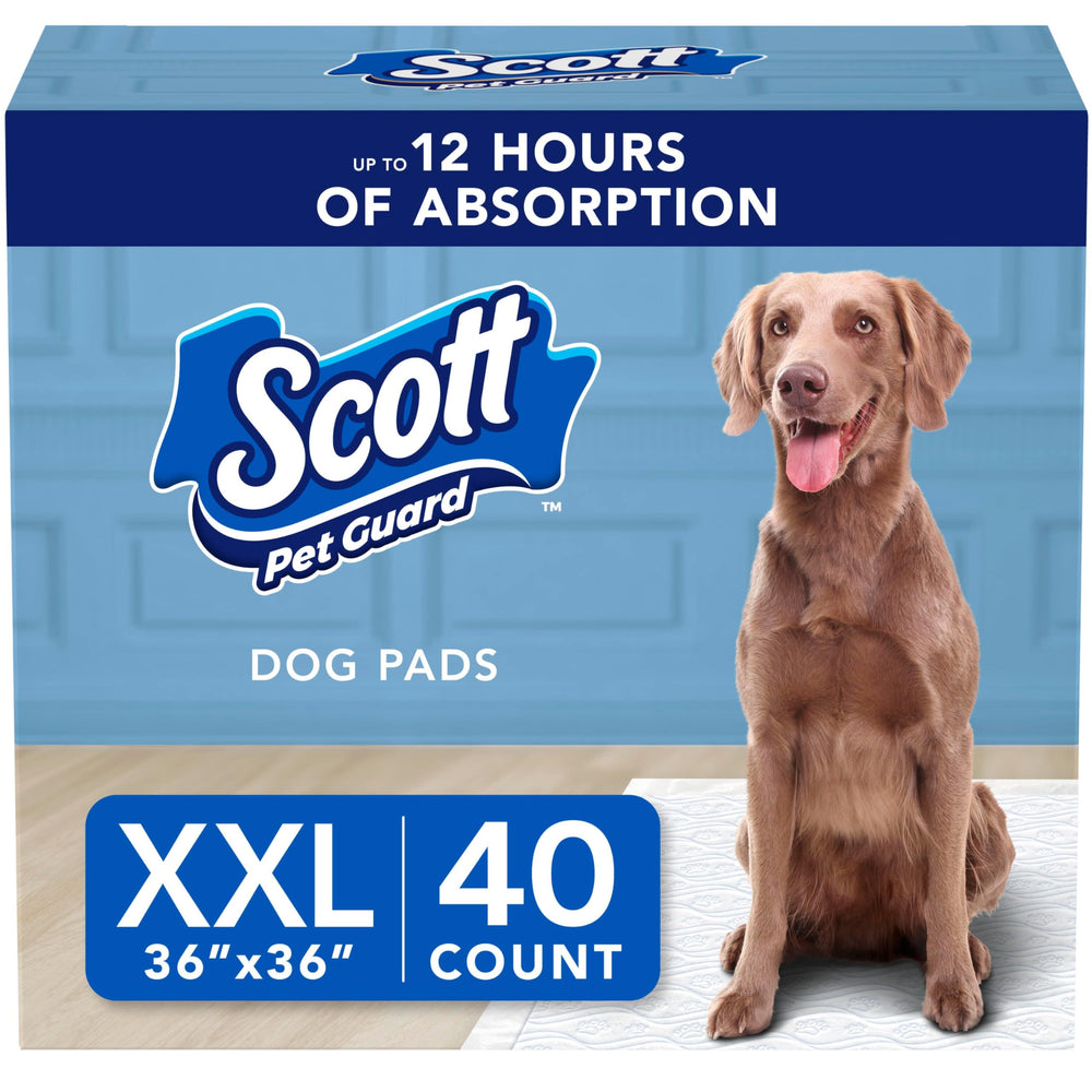 Scott Pet Guard emballage avant montrant le pack de 40 pour un stockage pratique