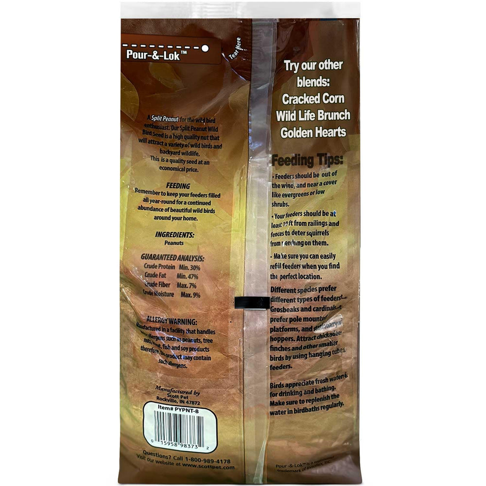 Scott Pet gros plan texture des cacahuètes fendues riche en protéines