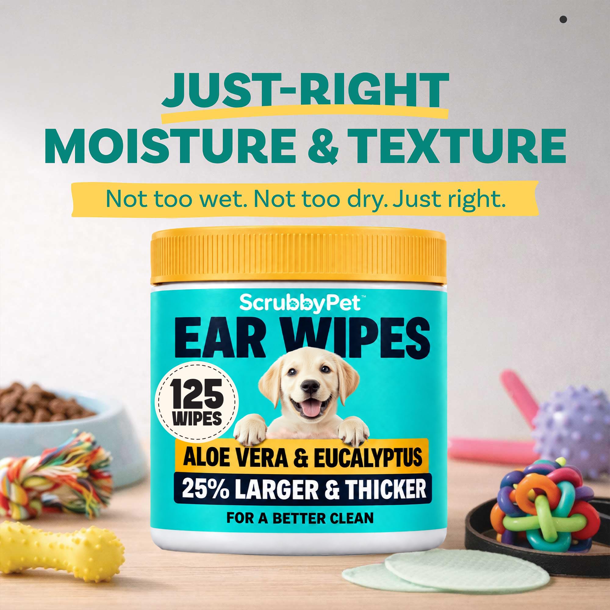 Scrubby Pet étiquette formule aloe vera et eucalyptus, apaisement
