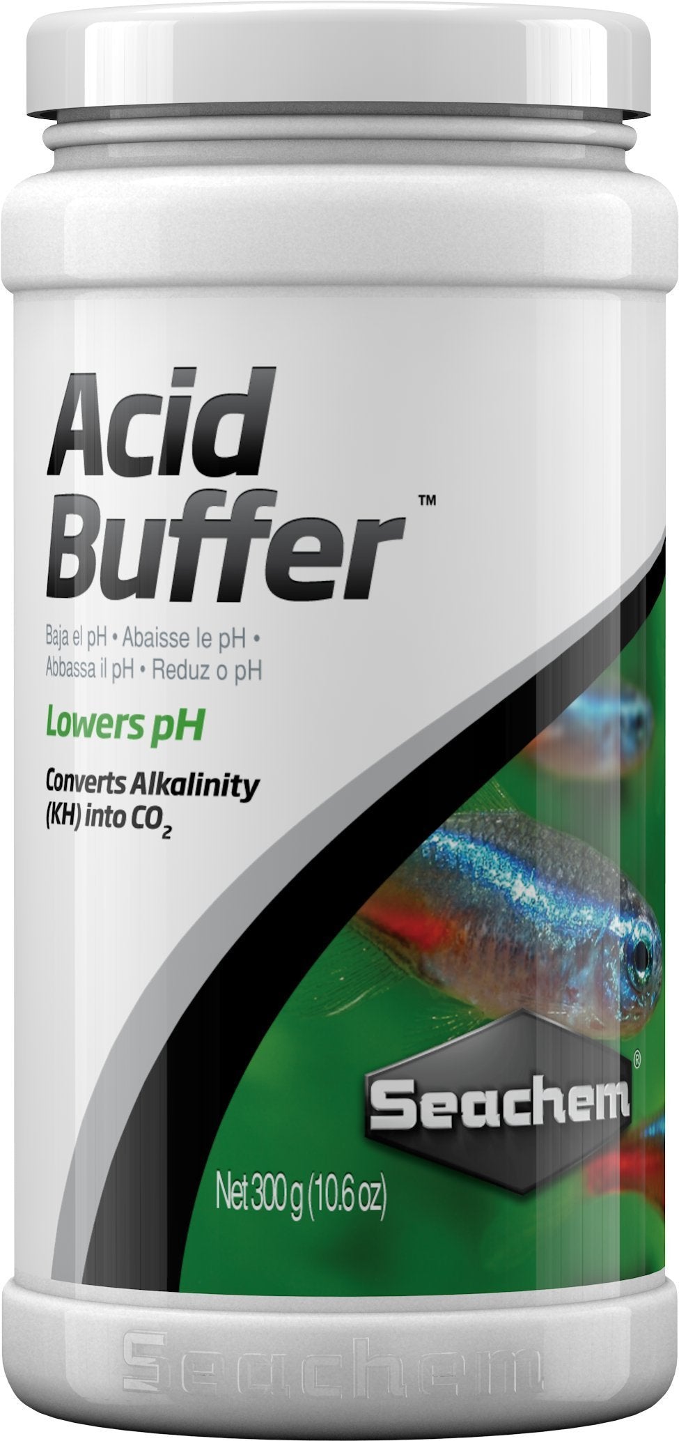 Seachem Acid Buffer utilisé dans un aquarium planté pour abaisser le pH en douceur