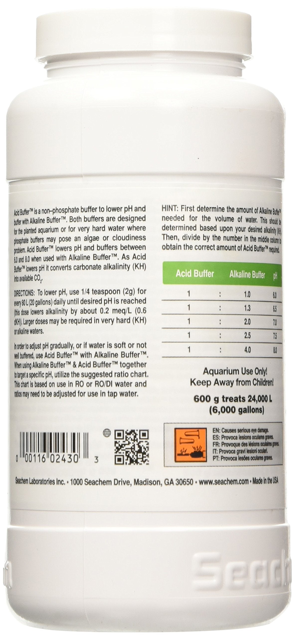Gros plan des granules Seachem Acid Buffer montrant la texture, garantissant un dosage mesurable