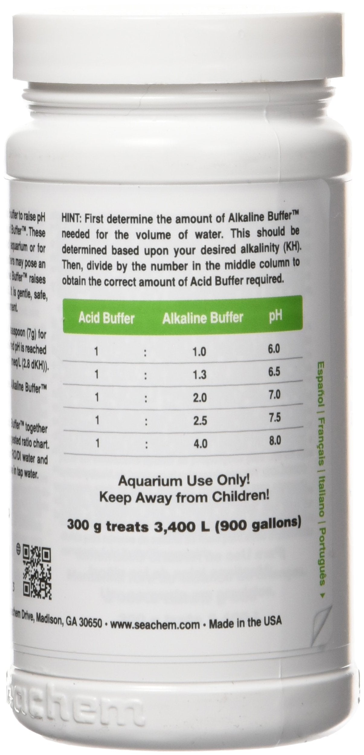Seachem Alkaline Buffer en usage avec cuillère doseuse et test de pH rapide