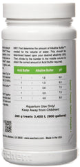 Seachem Alkaline Buffer en usage avec cuillère doseuse et test de pH rapide