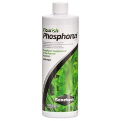 Seachem Flourish Phosphorus bouteille montrant dosage, apporte phosphate contrôlé
